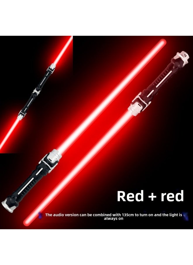 Generic - Laser Sword Retractable Lightsaber Two-in-one Seven-color Flash Stick Stall Export Special Logo-Color:18 Lights/Red + Red (audible)-no Battery - Image 1