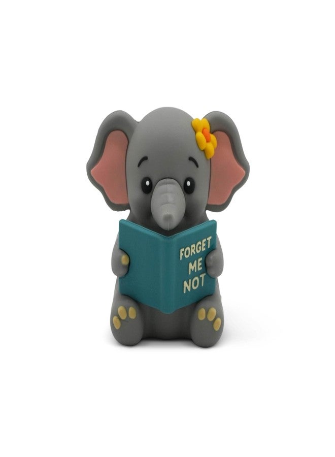 GOOFBALLS Little Readers - Cute Figurines for Bookshelves, Desks, Terrariums & Home Decor - Book-Loving Animal Statues - Elephant - Image 1