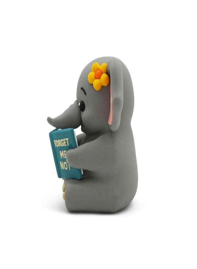 GOOFBALLS Little Readers - Cute Figurines for Bookshelves, Desks, Terrariums & Home Decor - Book-Loving Animal Statues - Elephant - Image 5