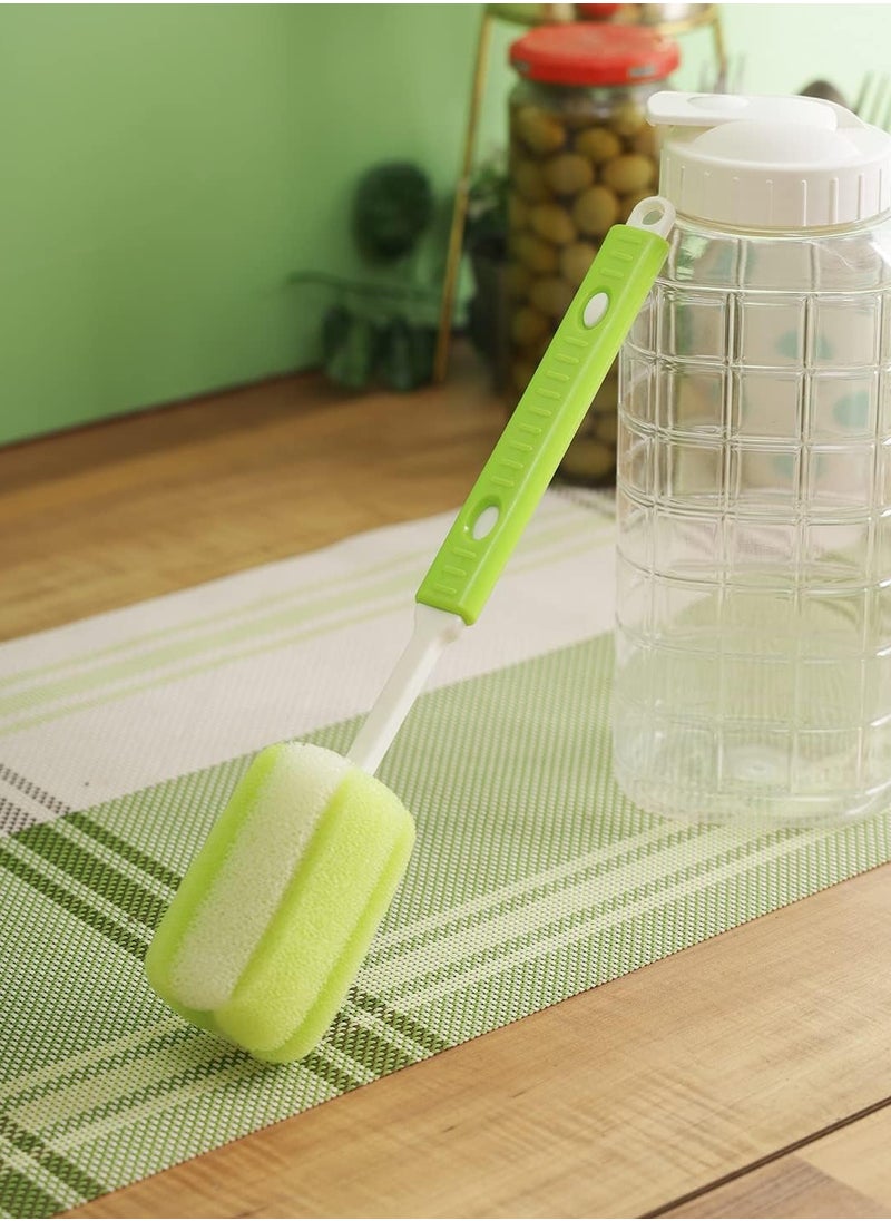 LocknLock - LocknLock Water Bottle Cleaning Brush with Soft Foam Sponge and Non-Slip Handle (5x28cm, Green) - Image 1