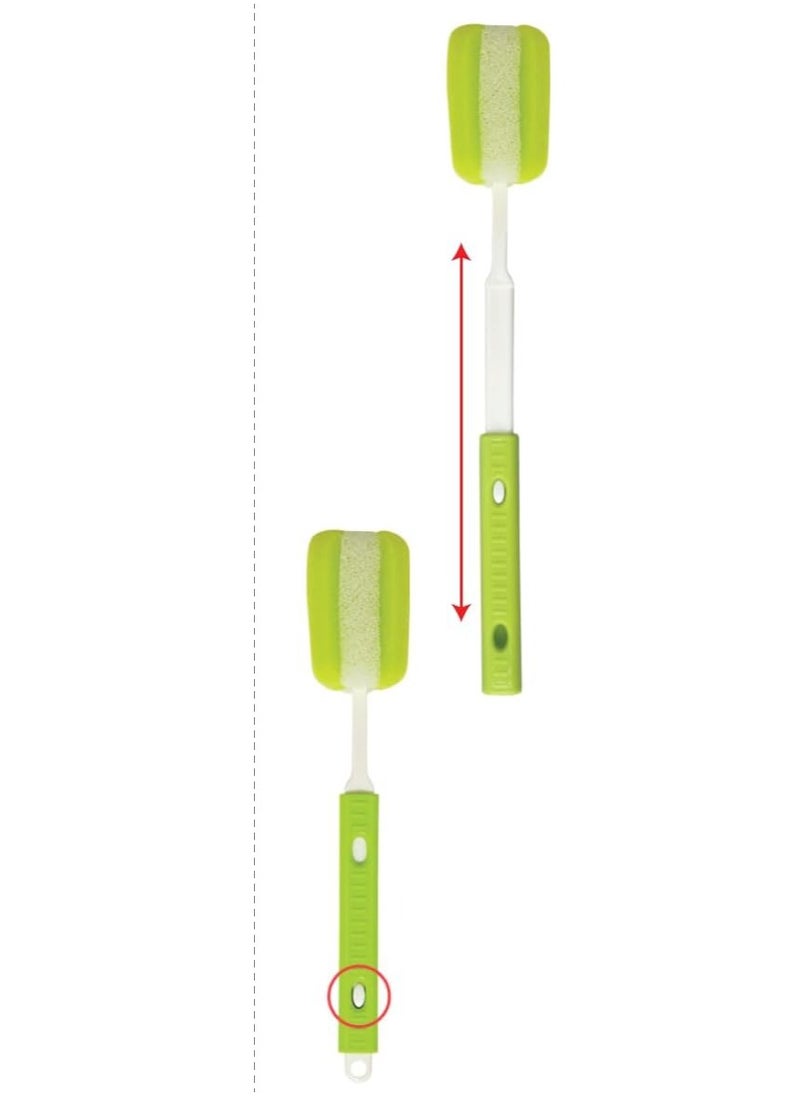 LocknLock - LocknLock Water Bottle Cleaning Brush with Soft Foam Sponge and Non-Slip Handle (5x28cm, Green) - Image 1
