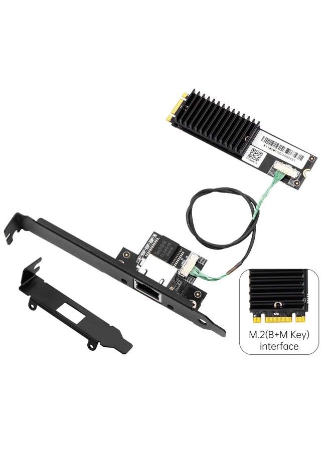 F FENVI 10G Ethernet Card - AQC113 M.2 B+M NIC with RJ45 Port, Backwards Compatible 5G/2.5G/1G/100M for Windows 10/11, Server & Linux - Image 1