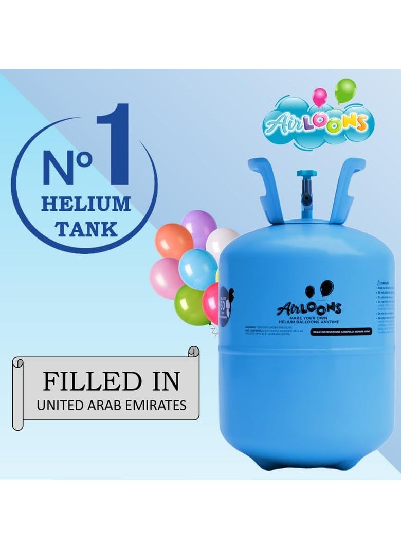 Airloons Airloons Portable Helium Balloon Kit Disposable Tank - Includes 2 Tanks, 60 Latex Balloons (9inch), Ribbon Perfact For Birthday Party, Engagement Decoration, Ramadan iftar decor, Eid celebration  - Image 2