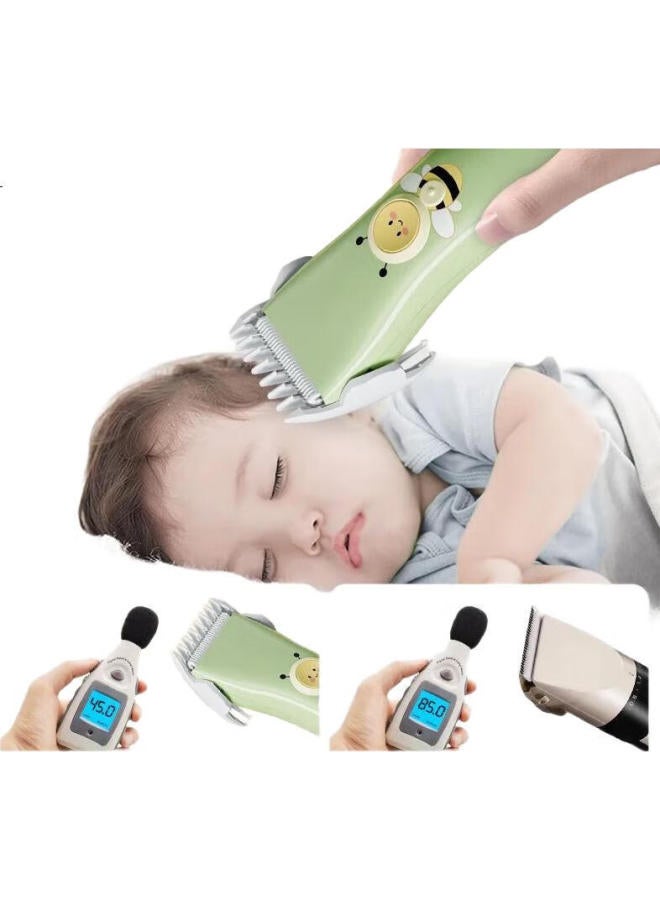 Aux Baby Hair Clipper, Home Use Quiet Electric Trimmer, Baby And Child Electric Hair Clipper, Hair Cutting Tool, Fully Washable, [Standard Configuration + Dual Blades] - Image 2