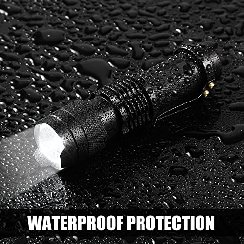 Fumete 20 Pieces LED Flashlight Mini 3 Mode Tactical Torch Small Water Resistant Pocket Flash Light Adjustable Focus Light Pen for Men, Father, Indoor Outdoor Hiking(Black) - Image 5