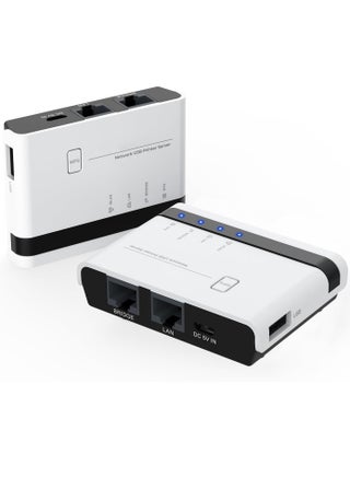 Wireless Print Server 2 Port USB 2.0 WiFi Print Server with 100Mbps LAN and Bridge Wired Wireless Standalone Modes Compatible with Windows 10 8 7 XP Mac OS and All RAW Supported Printers - pzsku/ZDCDB471AD893EEBF4EDAZ/45/_/1718691424/3351ca70-055f-4f76-a3a0-17a13130fa73