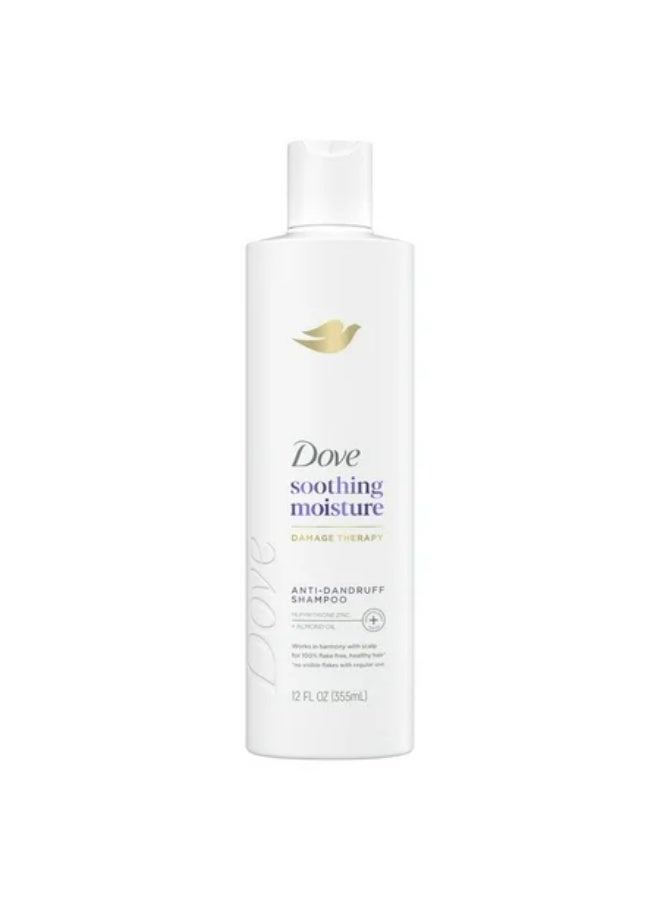 دوف شامبو ديرماكير المضاد للقشرة والمرطب والملطف لفروة الرأس الجافة والمتضررة، علاج مرطب وملطف مع البيريثيا، 355 مل