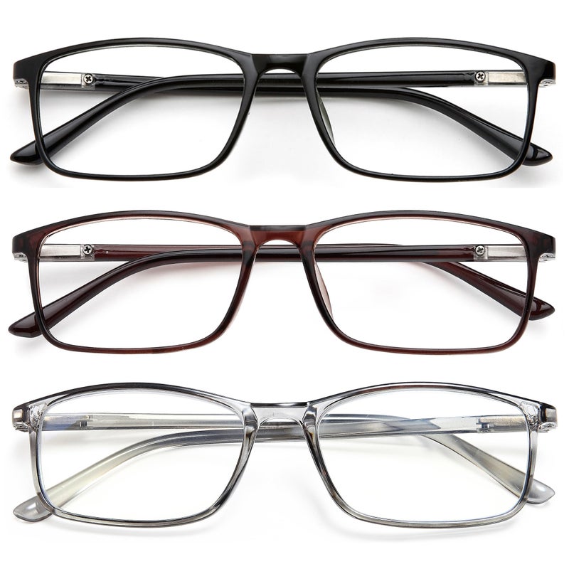 YTDBNS Reading Glasses for Men and Women Blue Light Blocking Readers Classic Rectangular Computer Glasses - Image 3