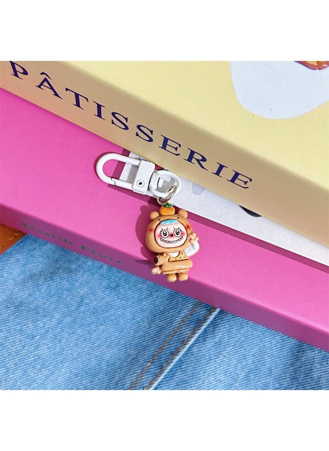 Generic Labubu Keychain Cute Cartoon Doll Girlish Cartoon Pendant Student Accessory 