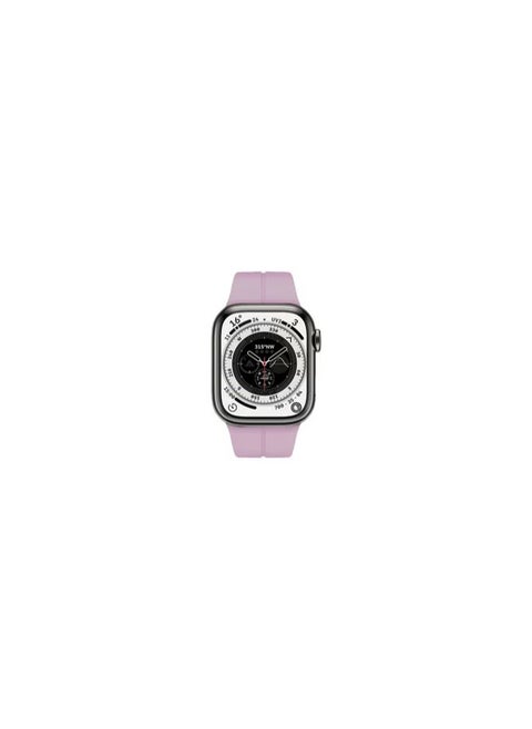Apple Watch Band 42mm 44mm 45mm 49mm Magnetic Band D-buckle Silicone Sport Strap Replacement Wrist Band Purple