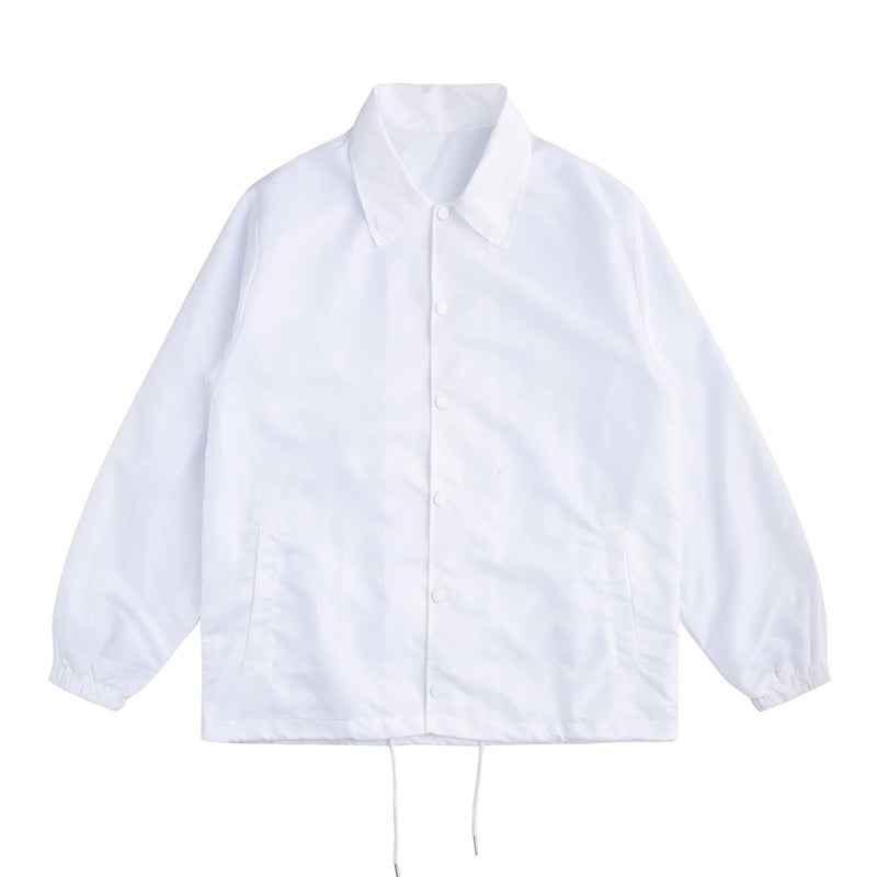 Hip Hop Waterproof Coach Jacket Unisex Black - Image 3