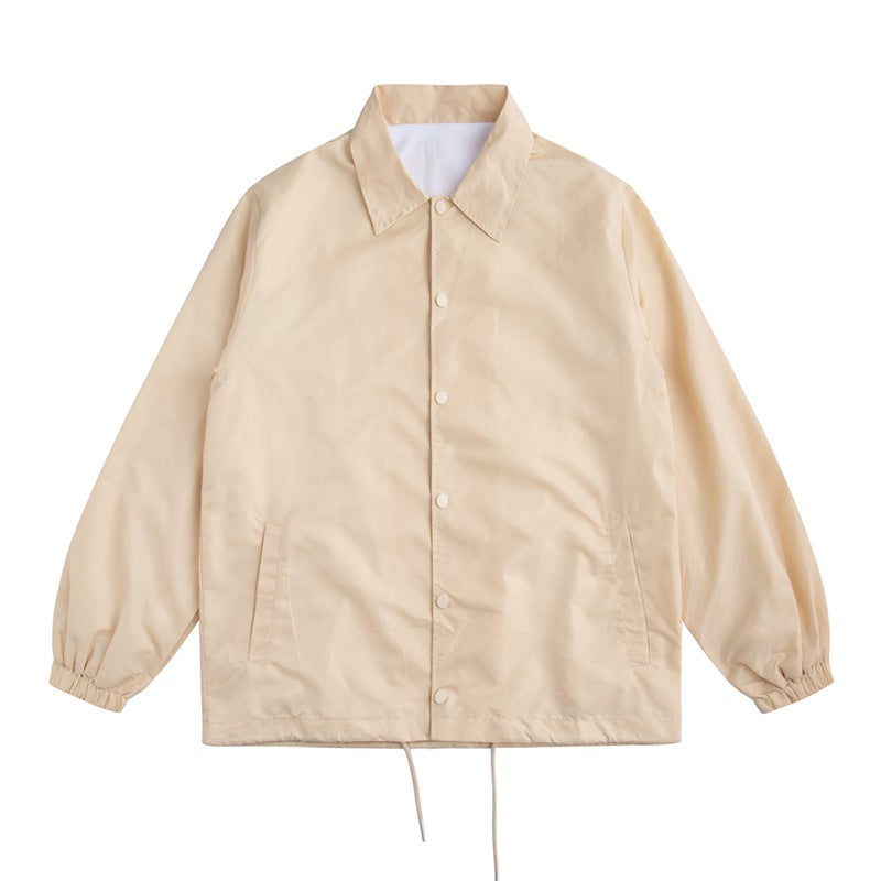 Hip Hop Waterproof Coach Jacket Unisex Black - Image 2