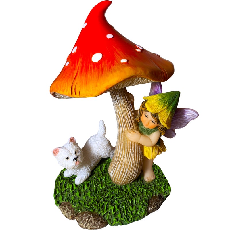 Mood Lab Fairy Garden  Miniature Figurines  Accessories  Hide and Seek Statue Kit  Outdoor or House Decor