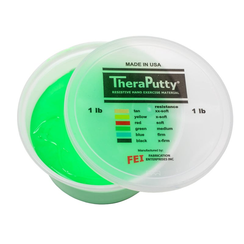CanDo TheraPutty Scented Hand Exercise Putty for Rehabilitation, Exercises, Hand Therapy, Occupational Therapy, Apple Green Medium 1lb - Image 1