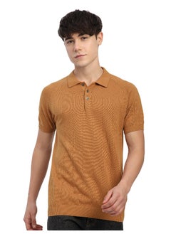 Mustard Line Textured Flat Knit Polo T-Shirt For Men - pzsku/ZDCDB7C4F51BEE10BAC73Z/45/_/1739427861/3db158fd-ec78-4b8a-88e1-91187ca20b2c