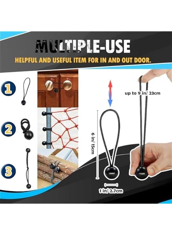 PerkHomy 30 PCS Ball Bungee Cord 6 Inch Heavy Duty Bungie Cord Balls for Tarp Tie Down Canopy Camping Tents Cargo Holding Wire Hoses Patio Umbrellas Awning (30pc White) - Image 5