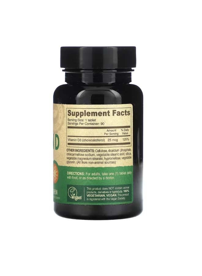ديفا Vegan Vitamin D D3 25 mcg 1000 IU 90 Tablets - Image 2