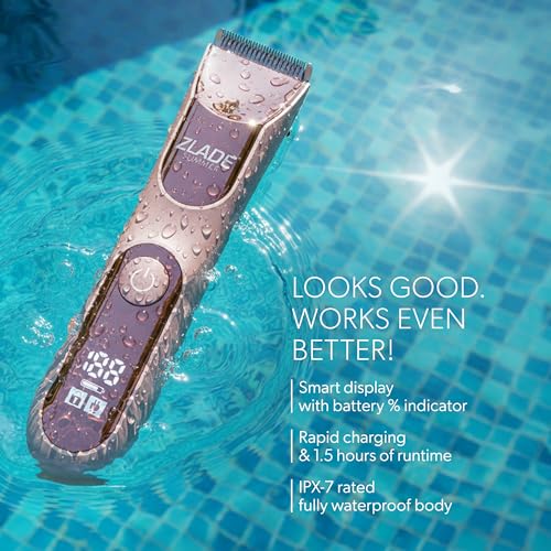 Zlade Summer PRO Bikini Trimmer For Women | Private parts, Underarms, Arms, Legs & Body | Soft Ceramic Blades | No Nicks or Cuts, No Skin Irritation | USB C Fast Charging, 90mins Runtime | Fully Waterproof and Silent - Image 5