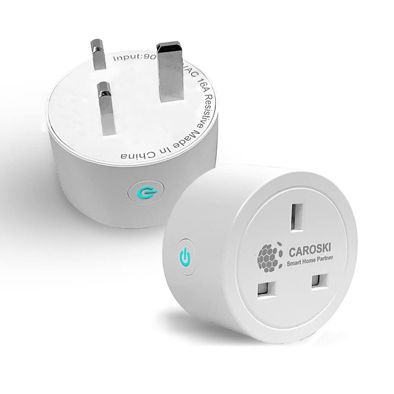 CAROSKI WiFi Smart Plug UK – 16A Smart Socket with Timer Voice Control App Remote Access No Hub Required Works with Alexa & Google Home (Pack of 1) - Image 1