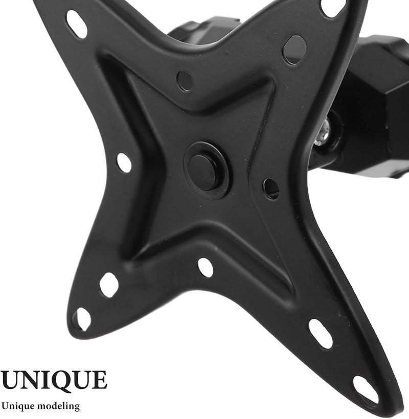 1 Set Swivel LCD Monitor Wall Mount - 10"-27" Rotating Computer Monitor Display Bracket for Office Home - Space Saving Adjustable Viewing Angles - Image 3