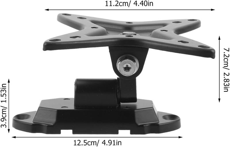 1 Set Swivel LCD Monitor Wall Mount - 10"-27" Rotating Computer Monitor Display Bracket for Office Home - Space Saving Adjustable Viewing Angles - Image 2