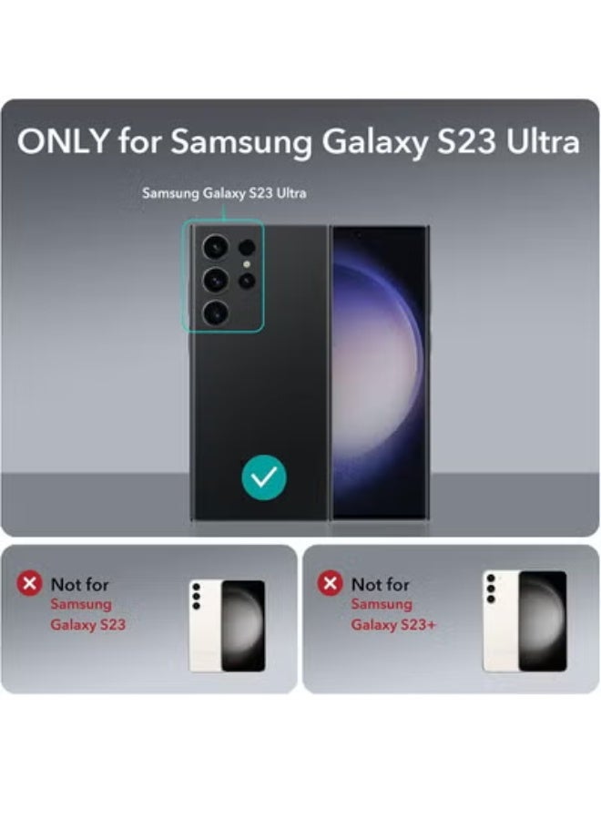 AROAQ Samsung S23 Ultra Case, Compatible with MagSafe, Magnetic Case for Samsung Galaxy S23 Ultra, Military-Grade Protection, Yellowing Resistant, Classic Hybrid Case (HaloLock), Clear Black - Image 2