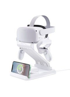 Flash Hawk حامل عرض حامل VR مع شاحن لاسلكي لـ Oculus Quest2/Quest  - Image 1