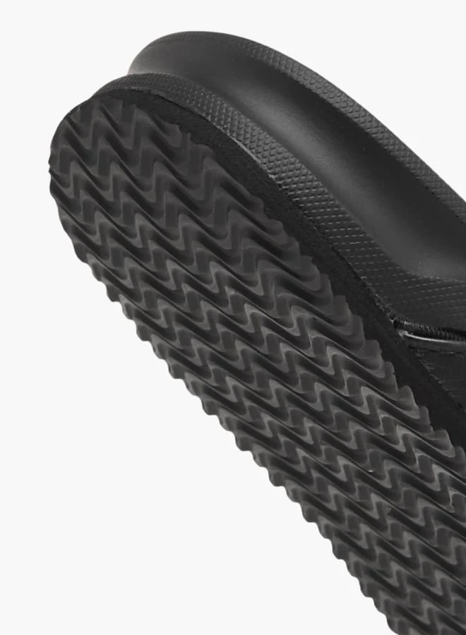 لي كوبر Mens Logo Print Slip-On Flip Flops