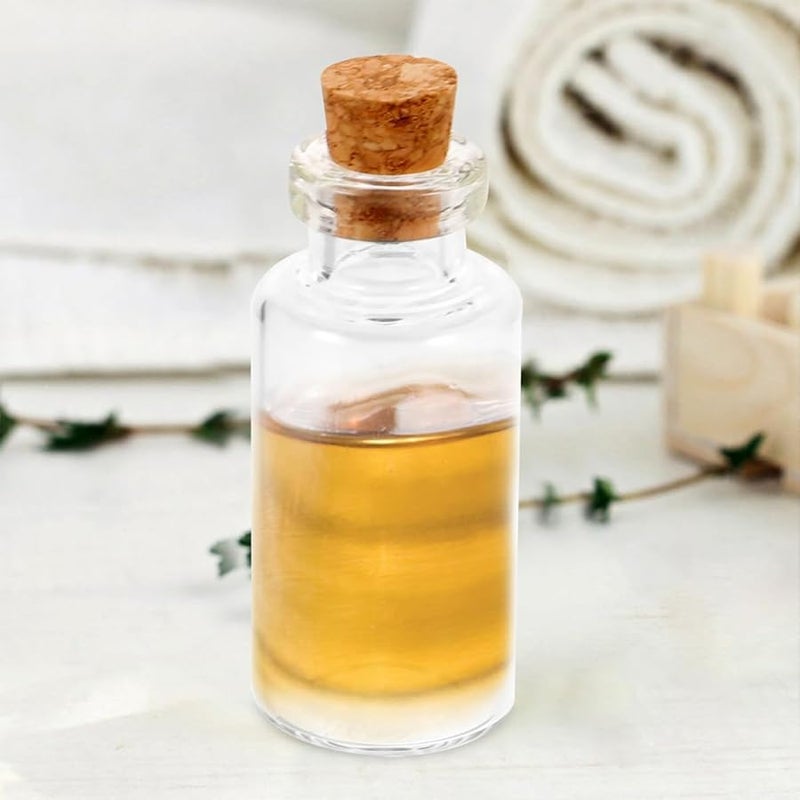 زجاجات زجاجية صغيرة بسدادات فلين 12 قطعة قوارير صغيرة شفافة لتخزين الحرف اليدوية DIY - Image 5