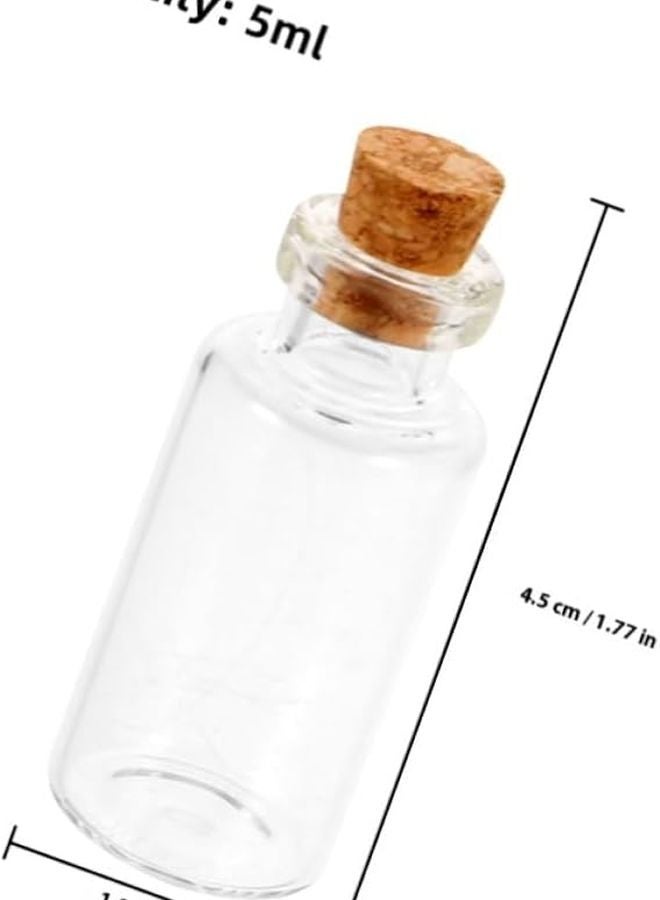 زجاجات زجاجية صغيرة بسدادات فلين 12 قطعة قوارير صغيرة شفافة لتخزين الحرف اليدوية DIY - Image 3
