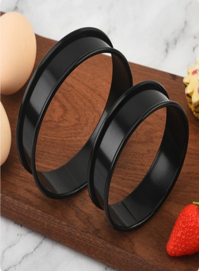 HNOYGNU Crumpet Rings, Upgrade Stainless Steel Non-Stick English Muffin Rings Outer diameter 4 Inch 、3.35Inch For Baking, with Silicone Brush - Image 5