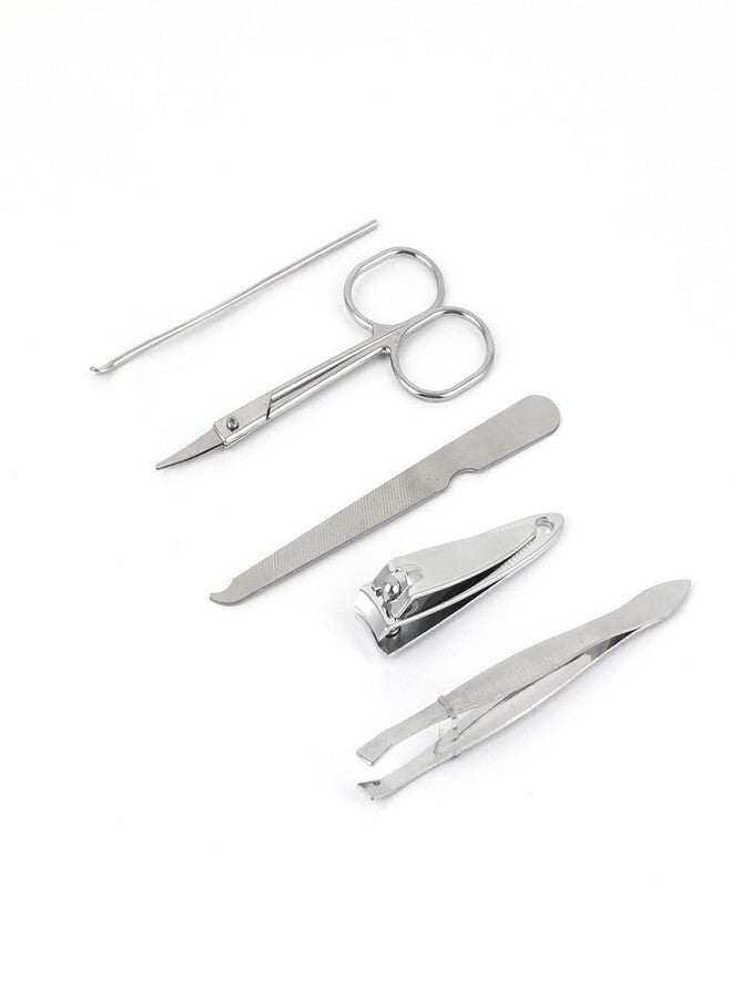 Drumstone (𝗦𝗽𝗲𝗰𝗶𝗮𝗹 𝟭𝟬 𝗬𝗲𝗮𝗿𝘀 𝗪𝗮𝗿𝗿𝗮𝗻𝘁𝘆) 5-Piece Stainless Steel Manicure Set for Men | Travel-Friendly Grooming Kit with Ergonomic Grip | Sharp, Durable, Rust-Free Nail Clippers & Cuticle Tools - Image 2