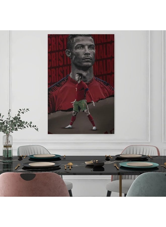 Home Trove Nitdodi Football Stars Cristiano Ronaldo Canvas Poster Art Wall Decor (Unframed) 12In-18In(30Cm-45Cm)  - Image 4