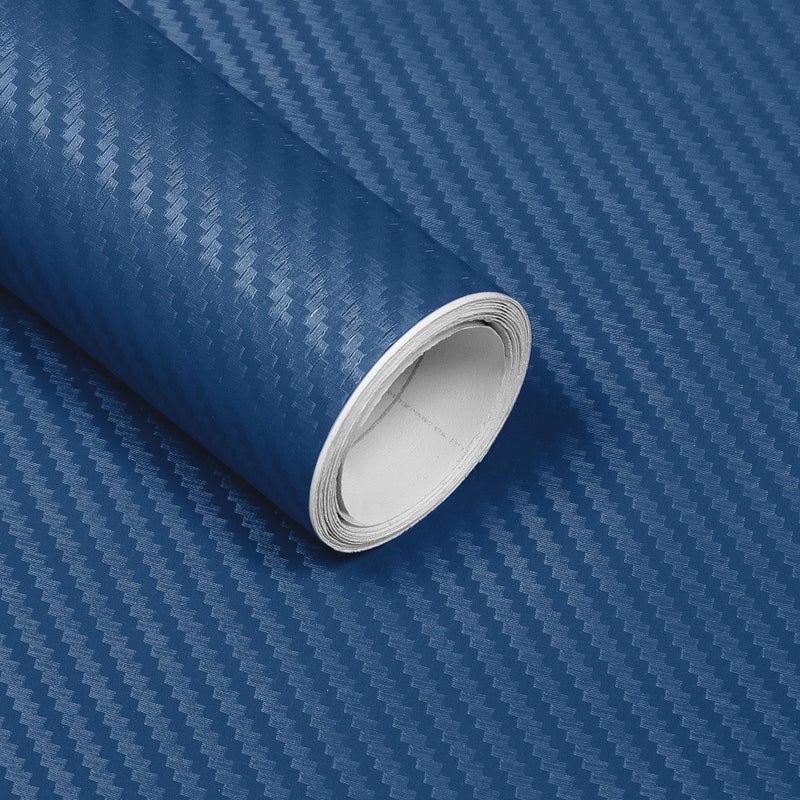 Lypumso 3D Blue Carbon Fiber Vinyl Wrap Car Wrap Film Roll with AirRelease Technology for DIY Use Car Auto Decal Exterior and Interior Wrapping Film Vehicle Self Adhesive Sticker1FT x 5FT