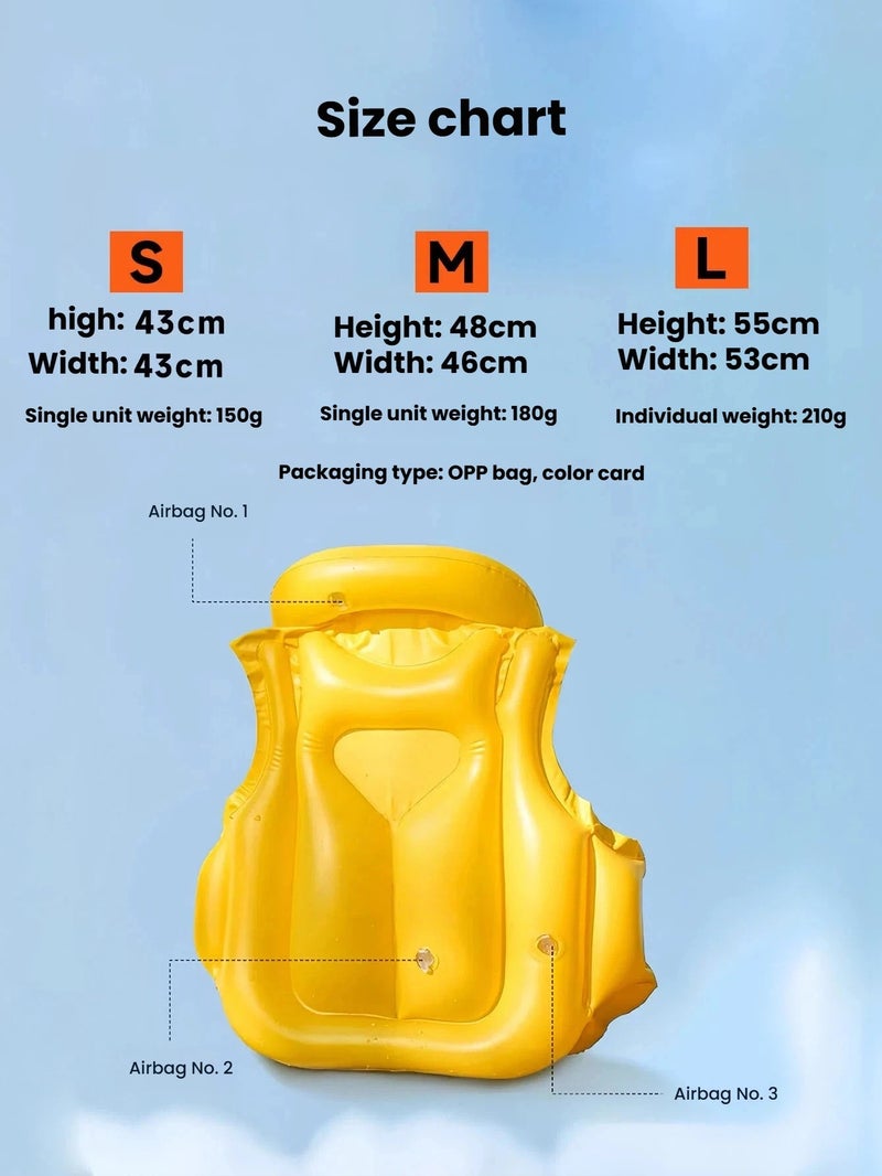 Bluejw Children's Buoyancy Suit Thickened PVC Swimming Suit Inflatable Safety Vest Vest Vest - Image 4