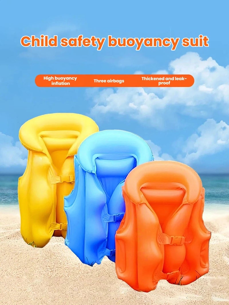 Bluejw Children's Buoyancy Suit Thickened PVC Swimming Suit Inflatable Safety Vest Vest Vest - Image 2