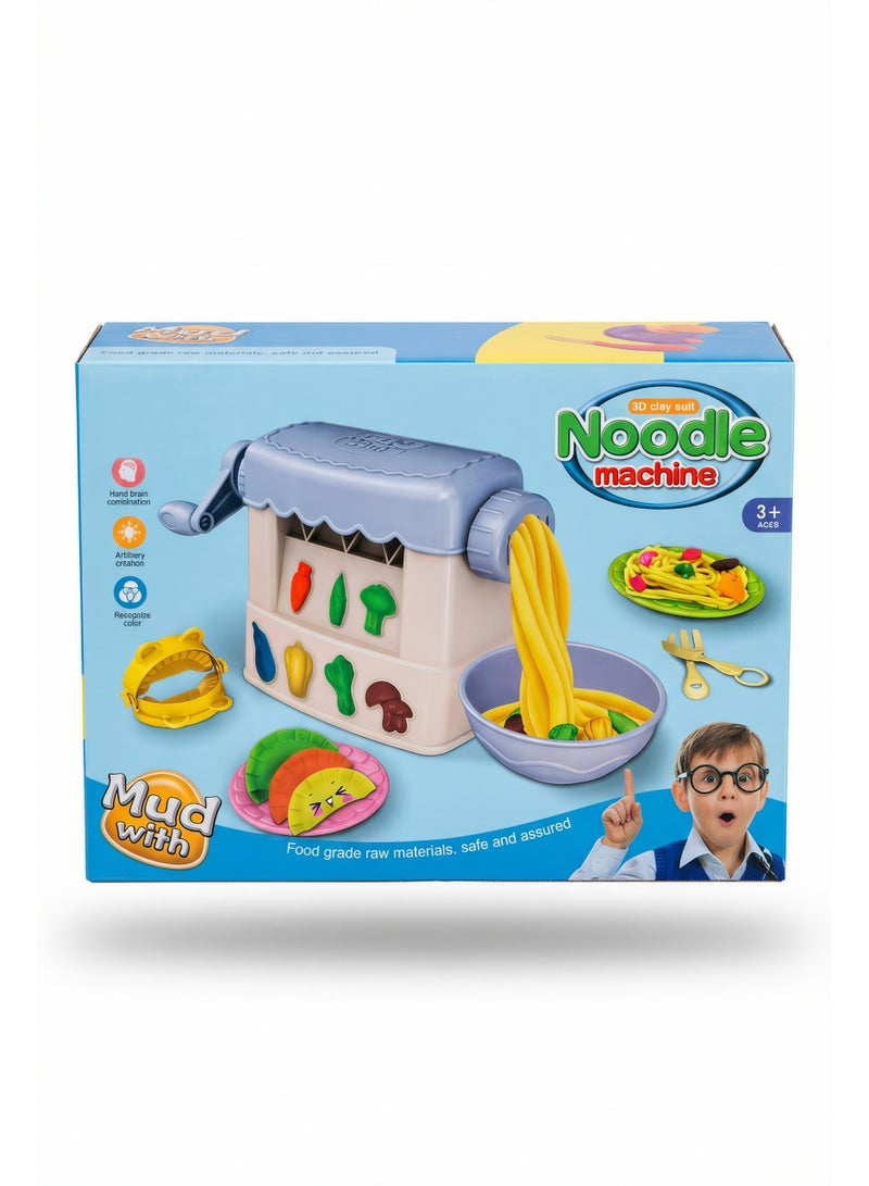 طقم الشيف المبدع لعجين اللعب - ماكينة صنع المكرونة للأطفال من عمر 3 سنوات فأكثر - تجربة طهي آمنة وممتعة - Image 2