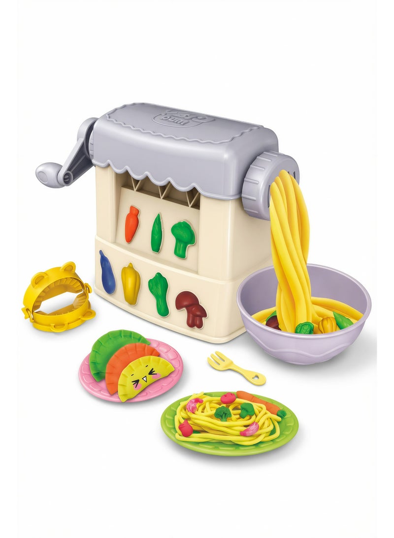 طقم الشيف المبدع لعجين اللعب - ماكينة صنع المكرونة للأطفال من عمر 3 سنوات فأكثر - تجربة طهي آمنة وممتعة - Image 1