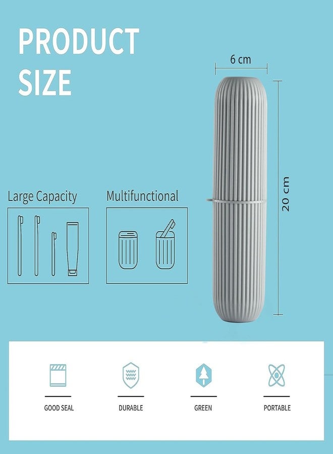 Boniry 2 Pcs Plastic Portable Travel Toothbrush Holder Storage Case/Toothpaste Case Holder/Plastic Toothbrush Holder/Toothbrush Box for Travel Bathroom Hiking Camping - 20Cm X 6Cm (Multicolors) - Image 3