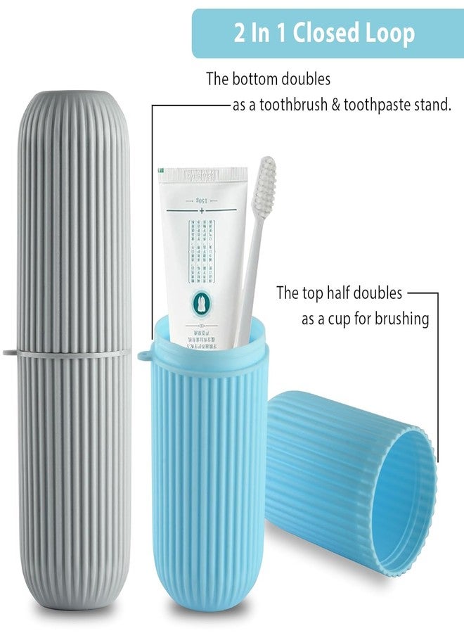 Boniry 2 Pcs Plastic Portable Travel Toothbrush Holder Storage Case/Toothpaste Case Holder/Plastic Toothbrush Holder/Toothbrush Box for Travel Bathroom Hiking Camping - 20Cm X 6Cm (Multicolors) - Image 5