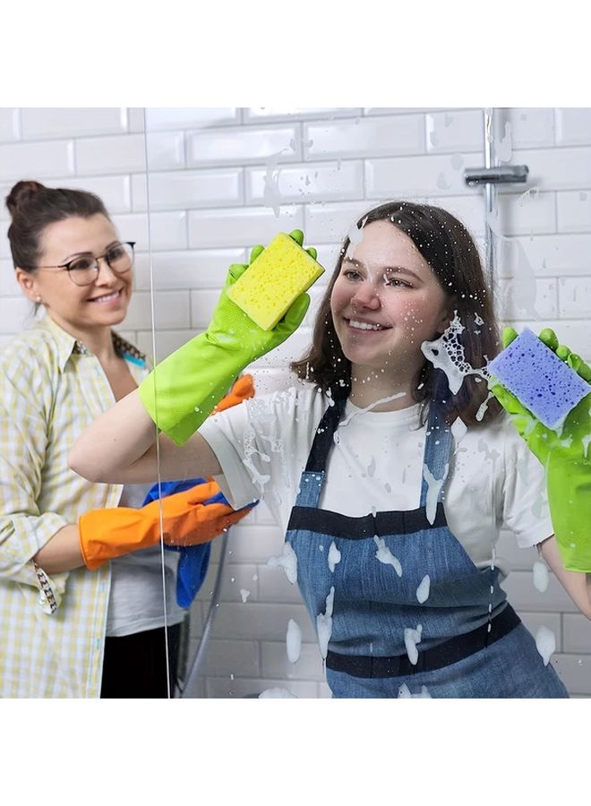 Reusable Latex Cleaning Gloves Household Dish Washing Red 2pcs 12 2inch Long - Image 3