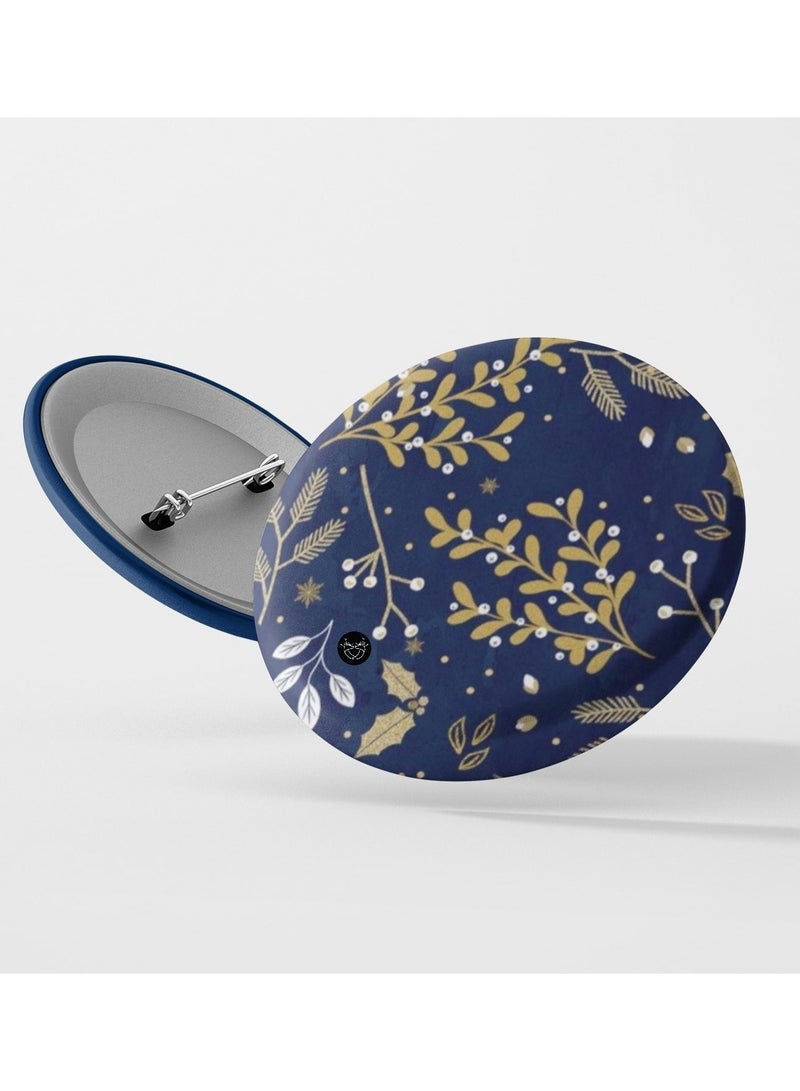 Brooch with leaf design print