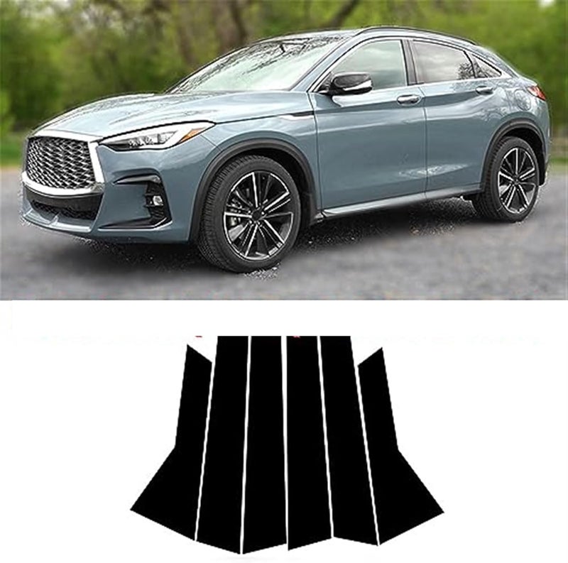 Wivplex Glossy Black Window Trim Cover for Infiniti QX55 QX50 - Image 3