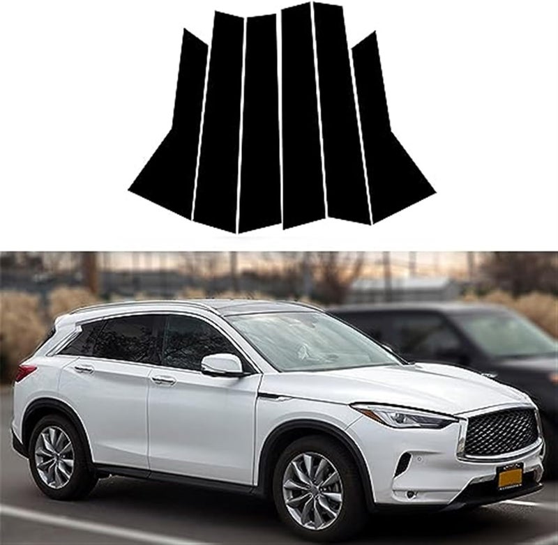 Wivplex Glossy Black Window Trim Cover for Infiniti QX55 QX50 - Image 4