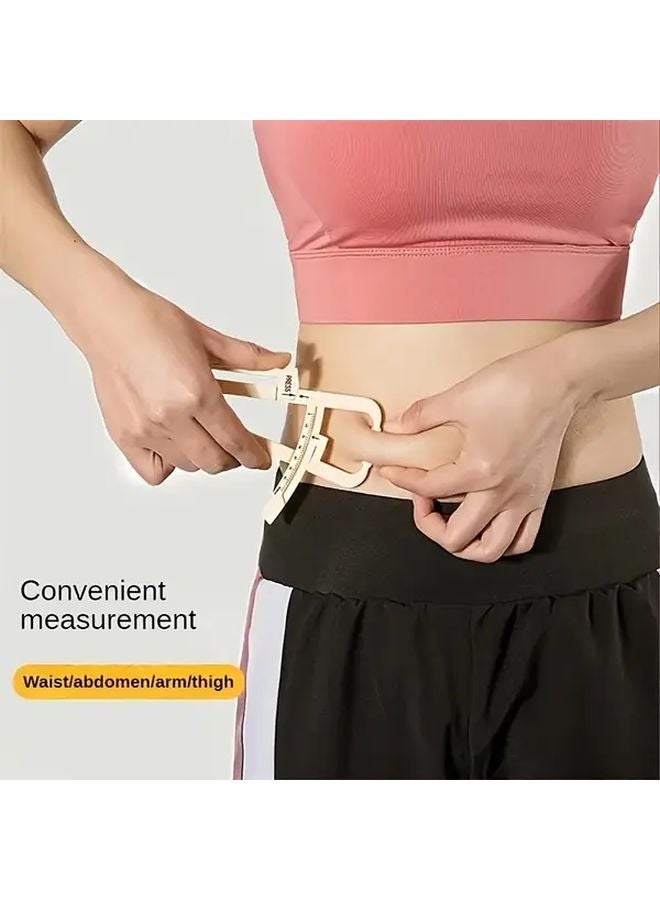 3pcs Creamy White Body Fat Calipers Skin Fold Measurement Tool Set - Image 3