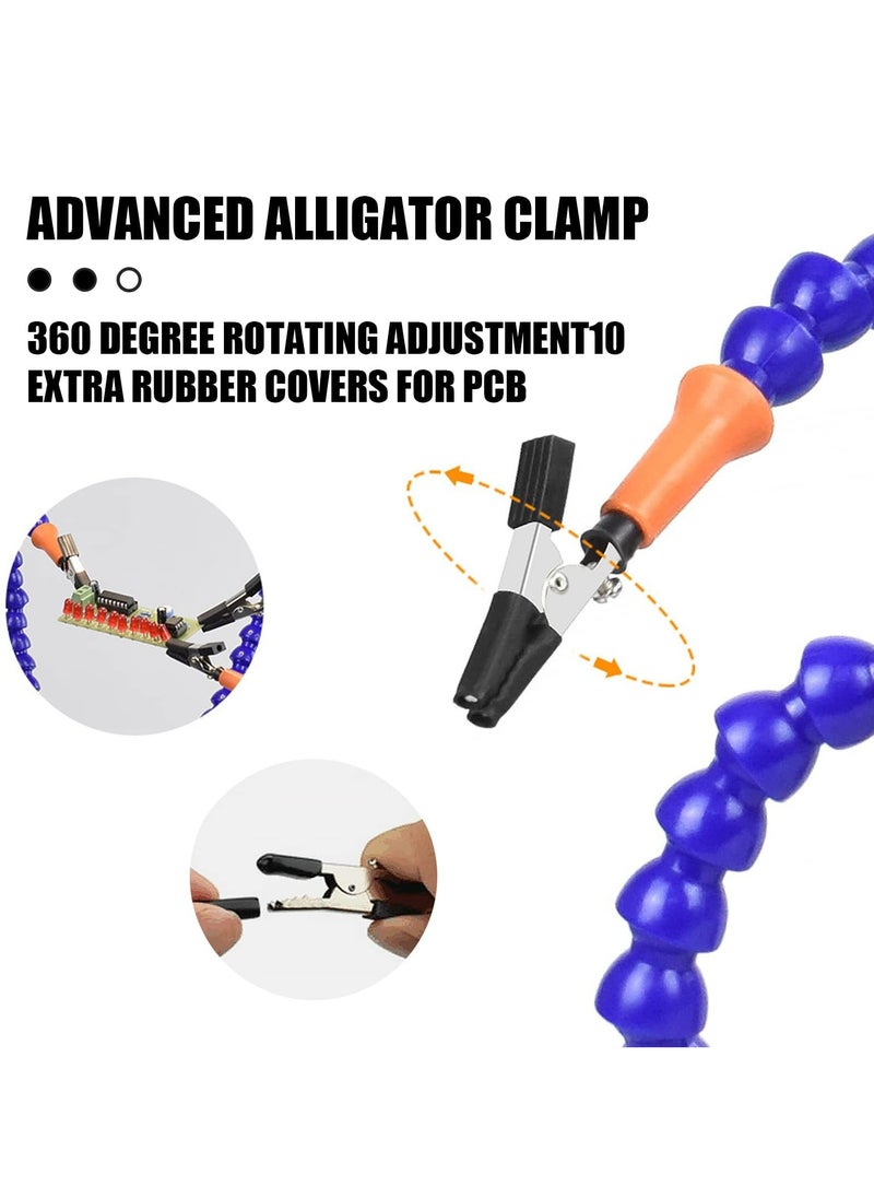 CMGTYYD - Flexible Helping Hands Soldering Station - Third Hand Soldering Tool with Table Clamp, PCB Holder Accessories, Non-Slip Metal Base & Alligator Clips for Electronics Repair, Craft & DIY Projects - Image 1