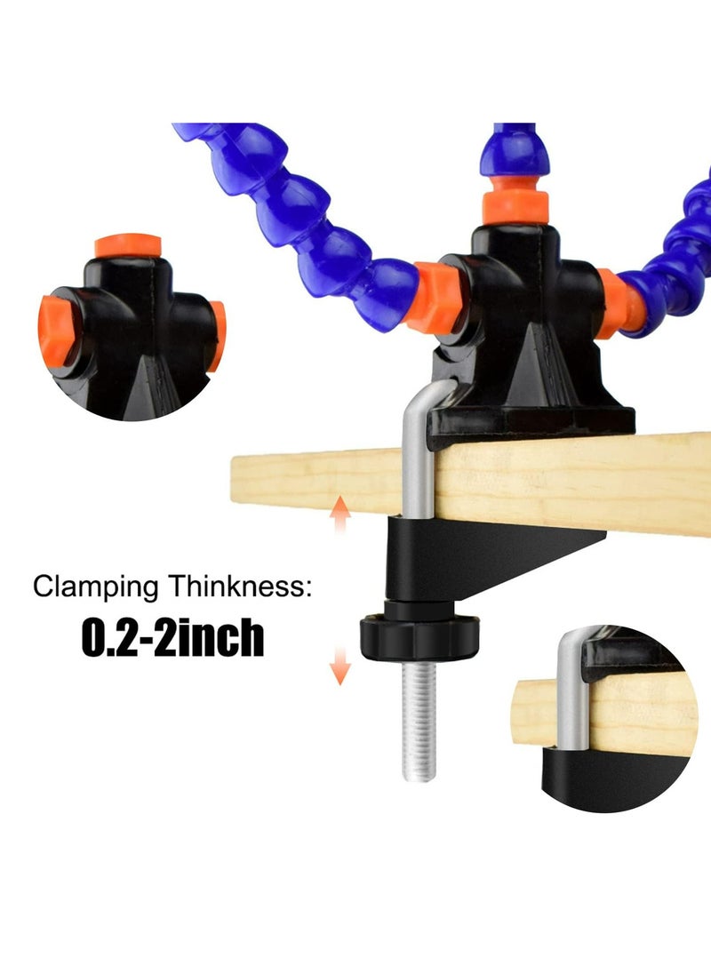 CMGTYYD - Flexible Helping Hands Soldering Station - Third Hand Soldering Tool with Table Clamp, PCB Holder Accessories, Non-Slip Metal Base & Alligator Clips for Electronics Repair, Craft & DIY Projects - Image 1