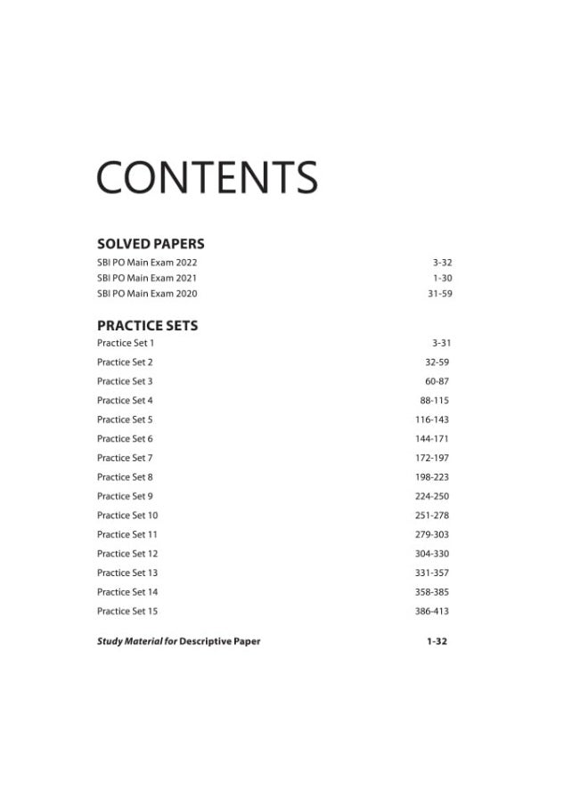 Arihant 15 Practice Sets SBI PO Phase 2 Main Exam 2023-24  - Image 3