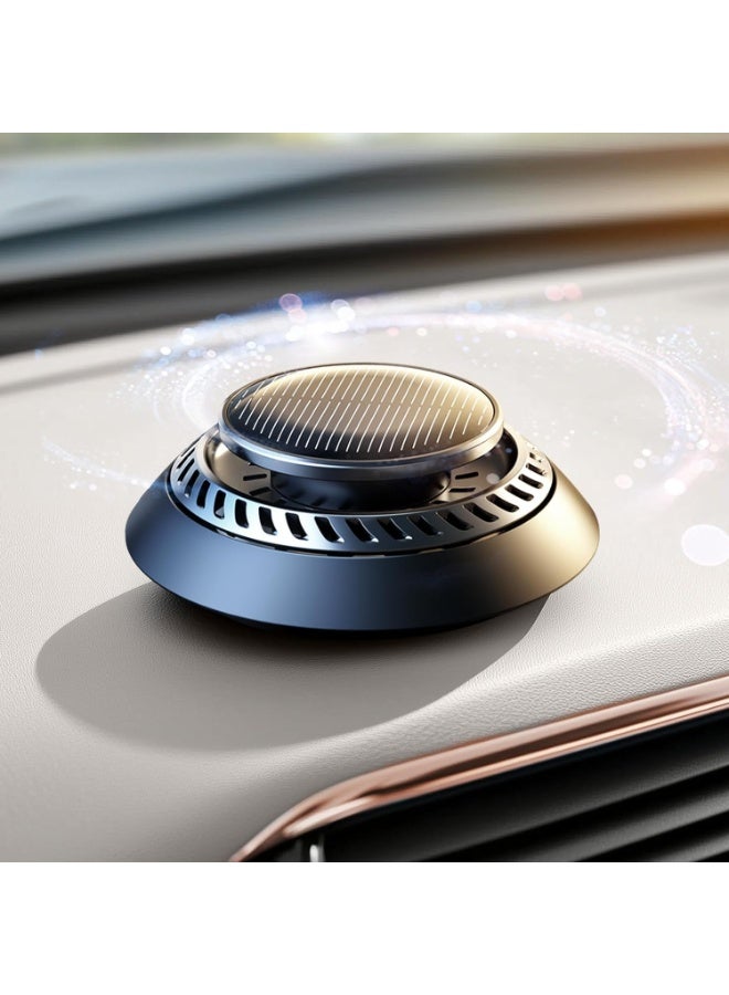 معطر هواء للسيارة بشكل طبق طائر جديد، يعمل بالطاقة الشمسية ودوار أوتوماتيكي، من سبائك الألومنيوم، يدعم صنع العطور بنفسك، برائحة طبيعية، موزع رائحة، عطر للسيارة - Image 1