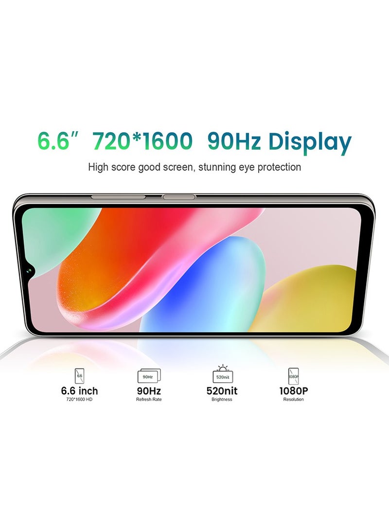KXD Classic Core A09 Dual SIM 64 GB ROM 11 (3+8) GB RAM Light Grey 4000 mAh Battery 6.6 Inch HD Display Android 13 4G Smartphone